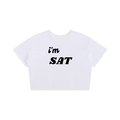 i'm SAT White Cropped-T